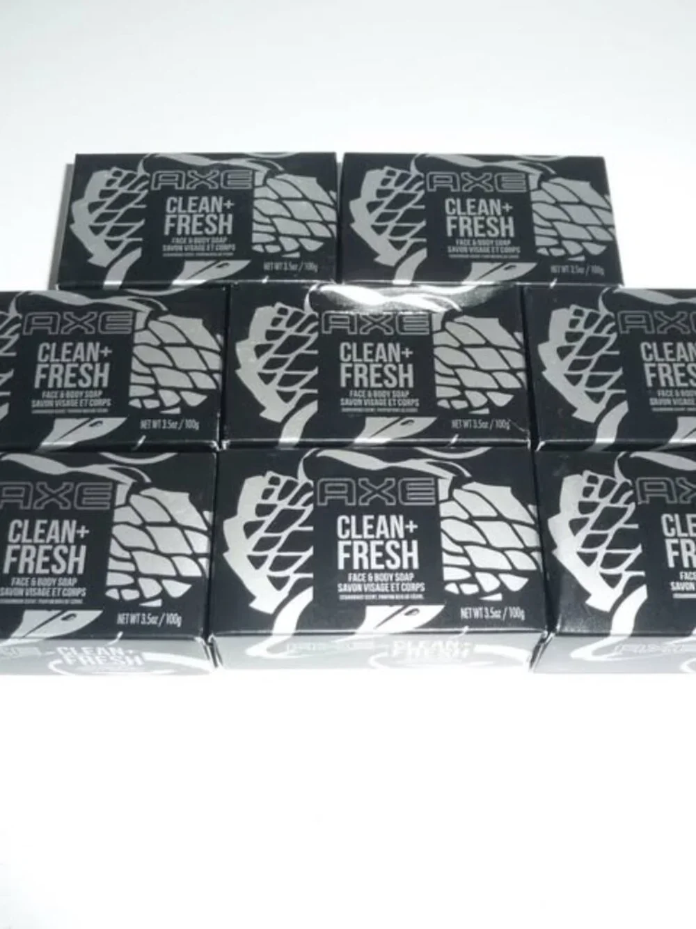 AXE Clean + Fresh Face & Body Soap - Lot of 8 Bars